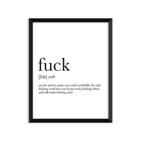 Footnotes - Fuck Definition - Everyday Art Print