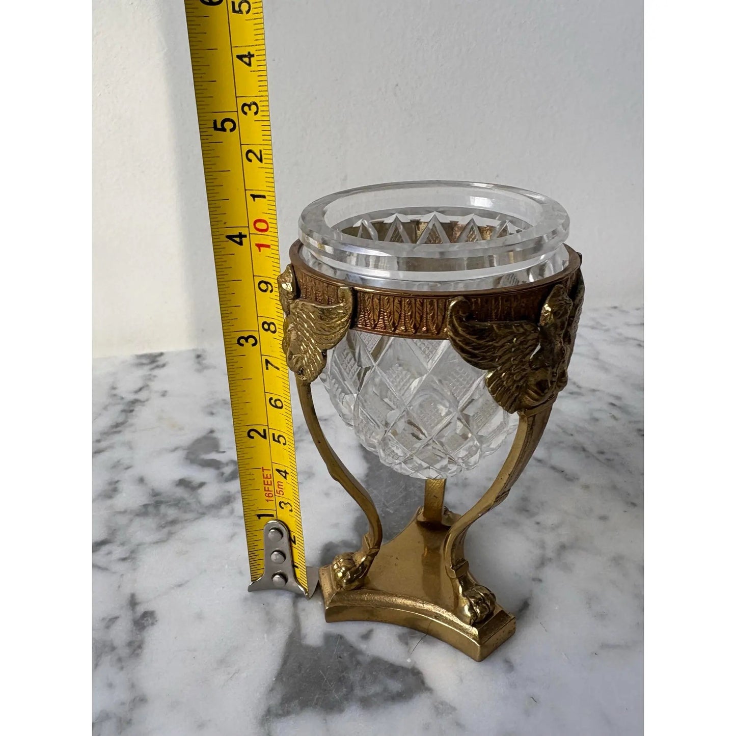 Antique, French Crystal and Gilt Bronze Vase