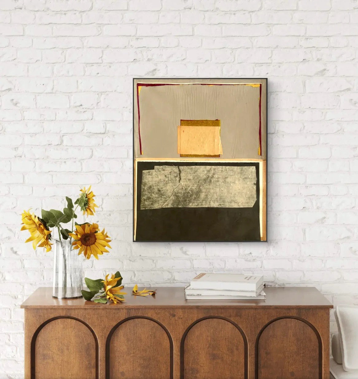 Barbara Beck pieza artística de construcción de papel, técnica mixta, abstracta, años 60