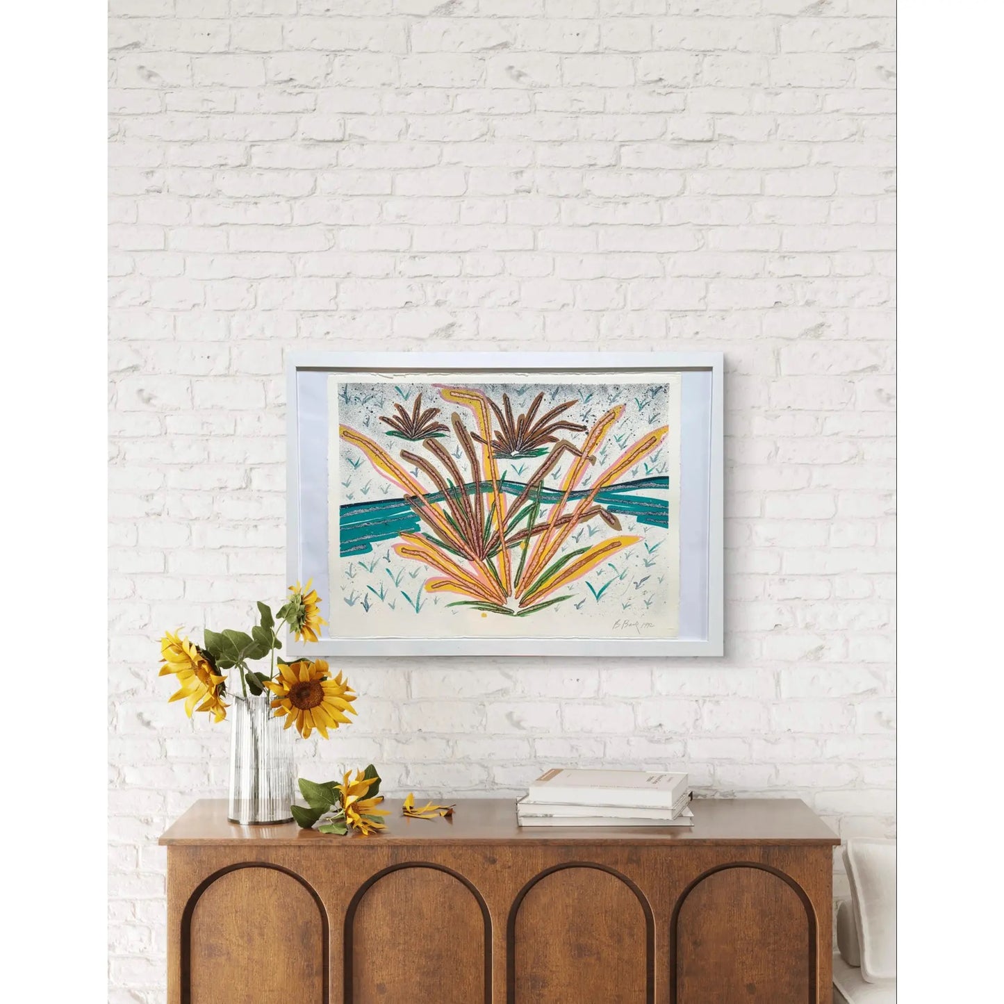 Barbara Beck 1992 Watercolor, 38 x 26  Inches, Framed