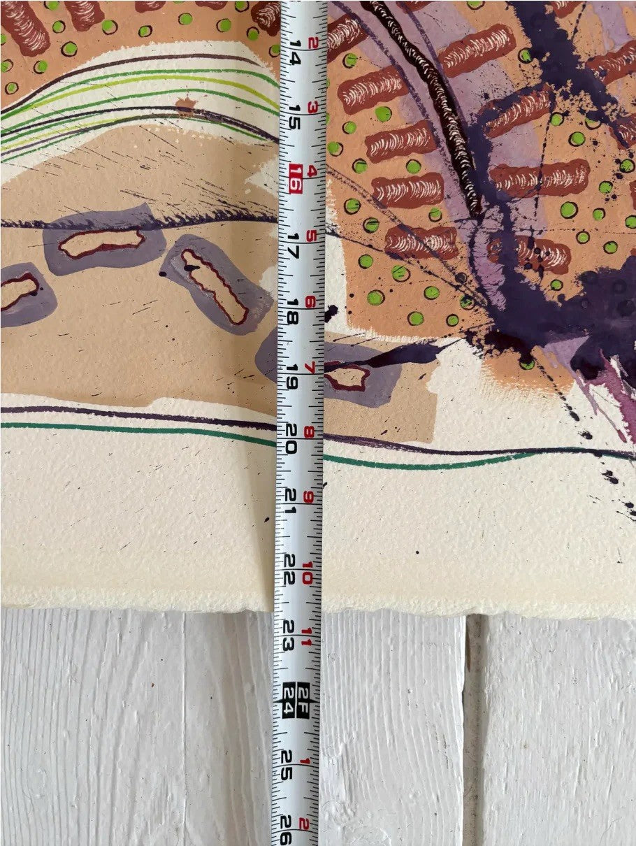 Barbara Beck 2003 Abstract Acrylic Painting on Paper