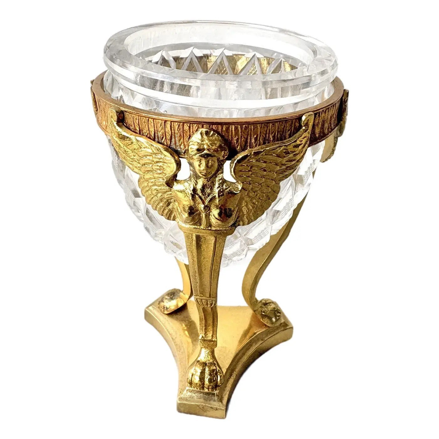Antique, French Crystal and Gilt Bronze Vase