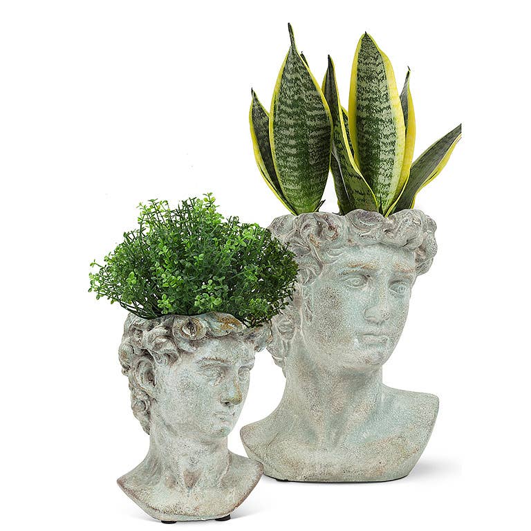 Abbott - Male Head Planter-9" H