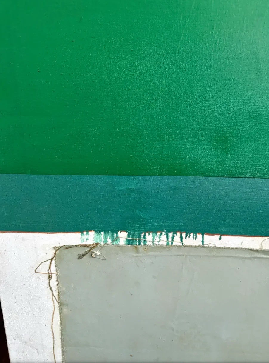 Barbara Beck 1960s Large Scale Abstract Oil Painting and Mixed Media on Canvas