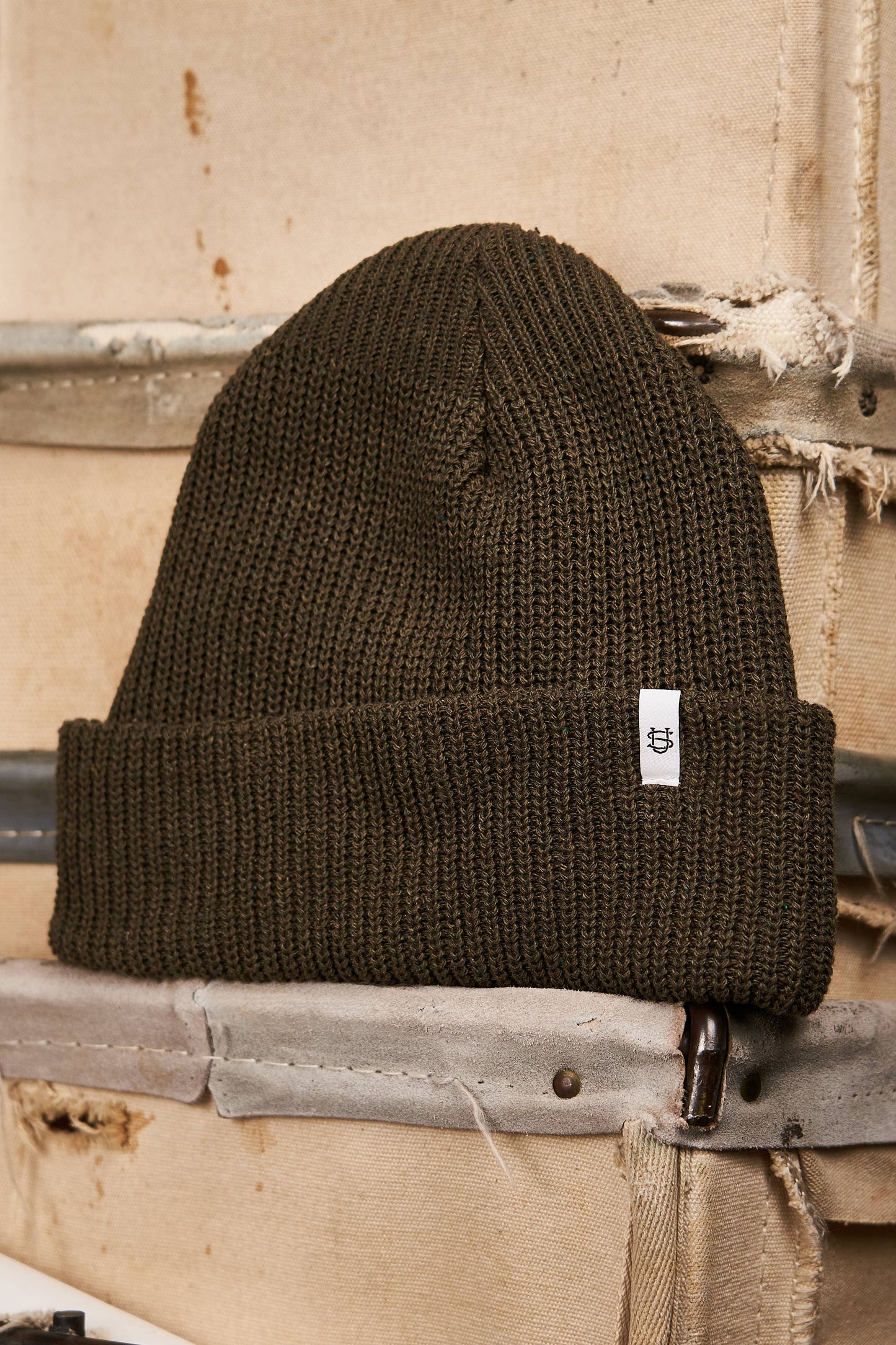 Upstate Stock - Watchcap Olive Drab Upcycled Cotton