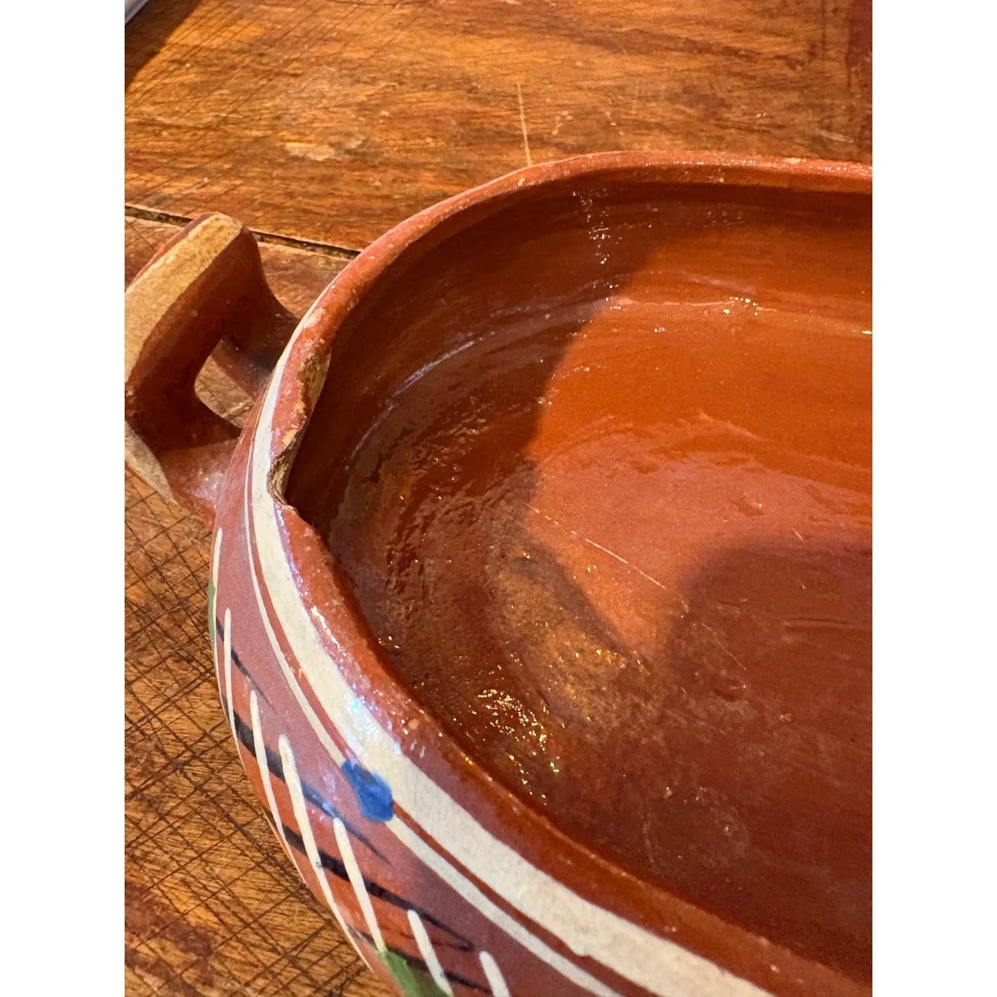 Vintage Mexican Tlaquepaque Art Pottery Casserole Dish With a Lid