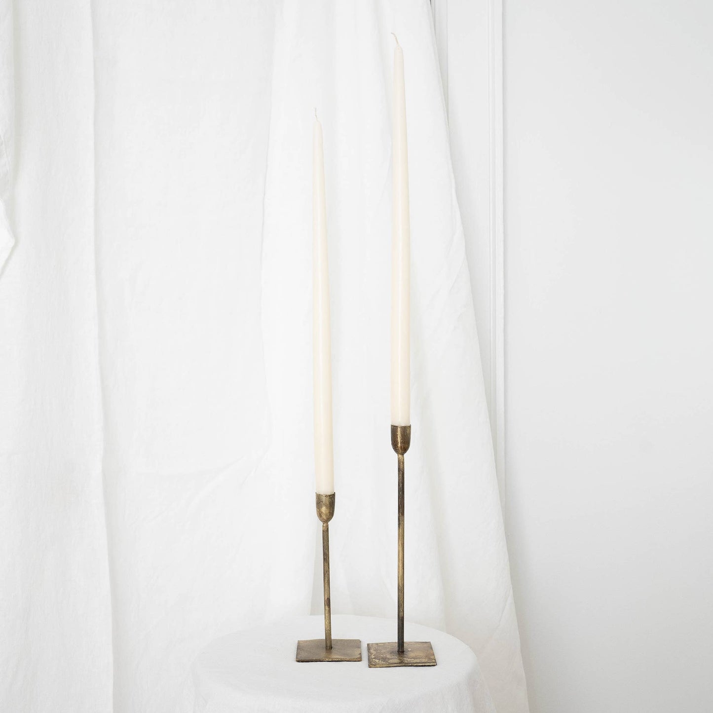 Velas Cónicas - Par Marfil