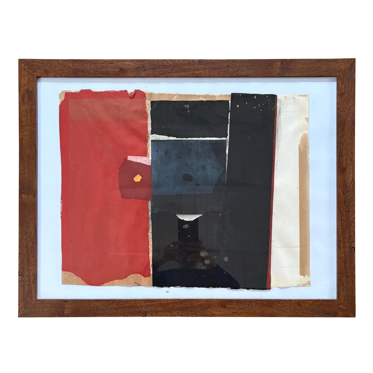 Barbara Beck 1965 Painted Paper Collage, 26 x 20 Inches, Framed