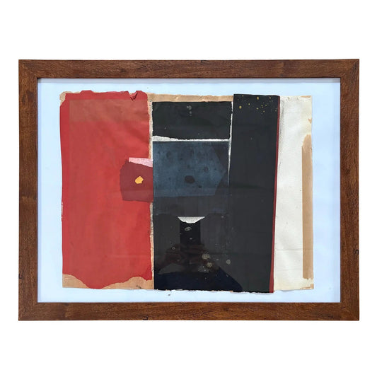 Barbara Beck 1965 Painted Paper Collage, 26 x 20 Inches, Framed