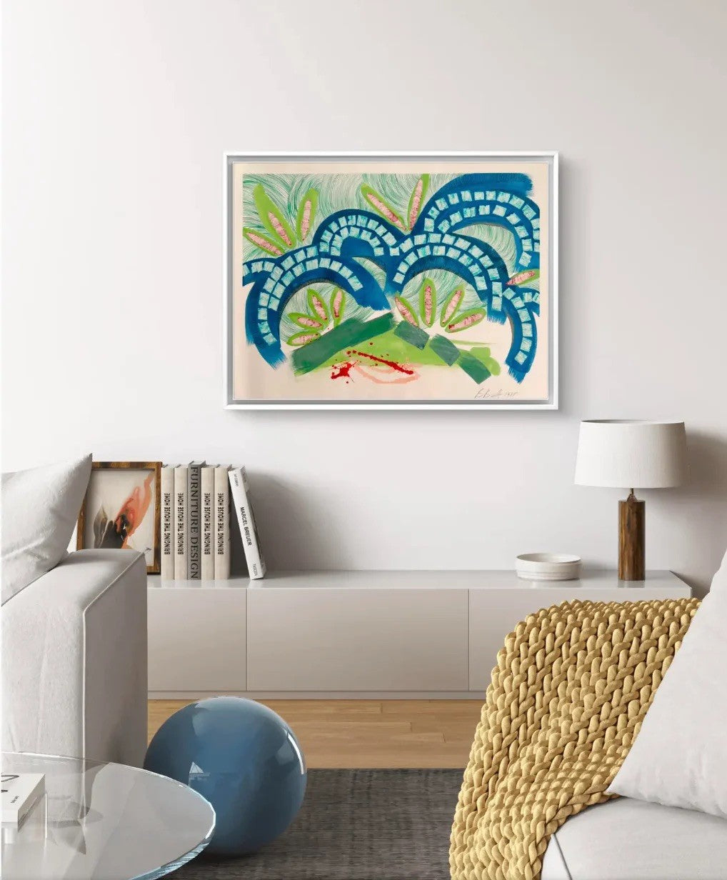 Barbara Beck 1988 Abstract Watercolor Painting on Paper