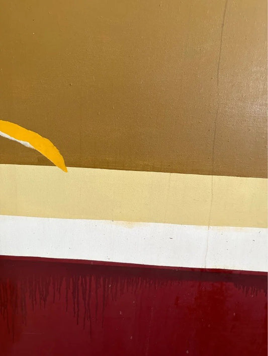 Barbara Beck 1960s Abstract Oil Painting on Canvas