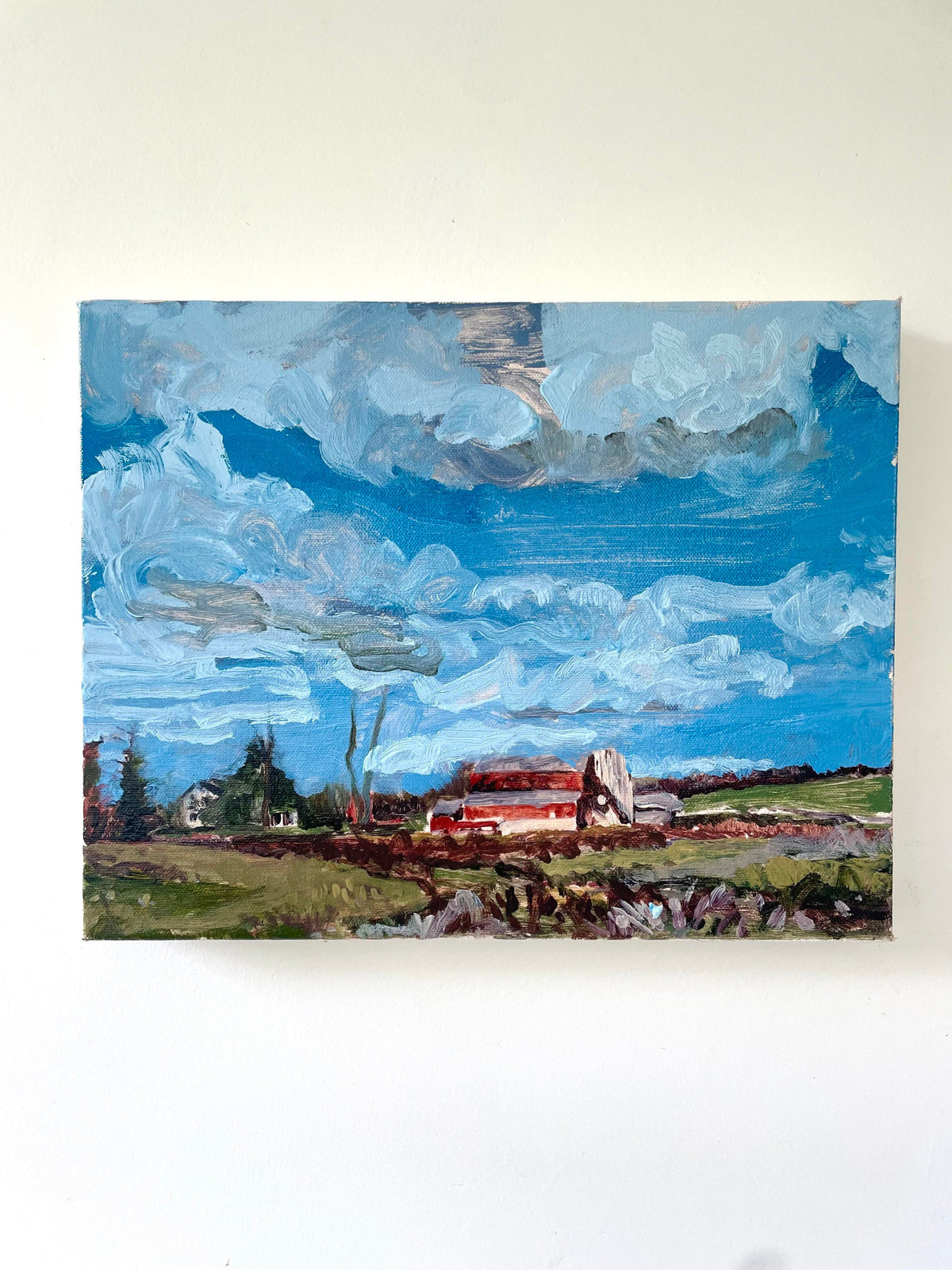 Hans Petrich, Farmhouse Landscape, Oil on Canvas, 14x11 Inches