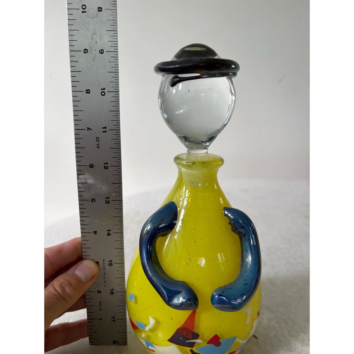 Murano Glass Hand Made Decanter Signed and Dated by Artist