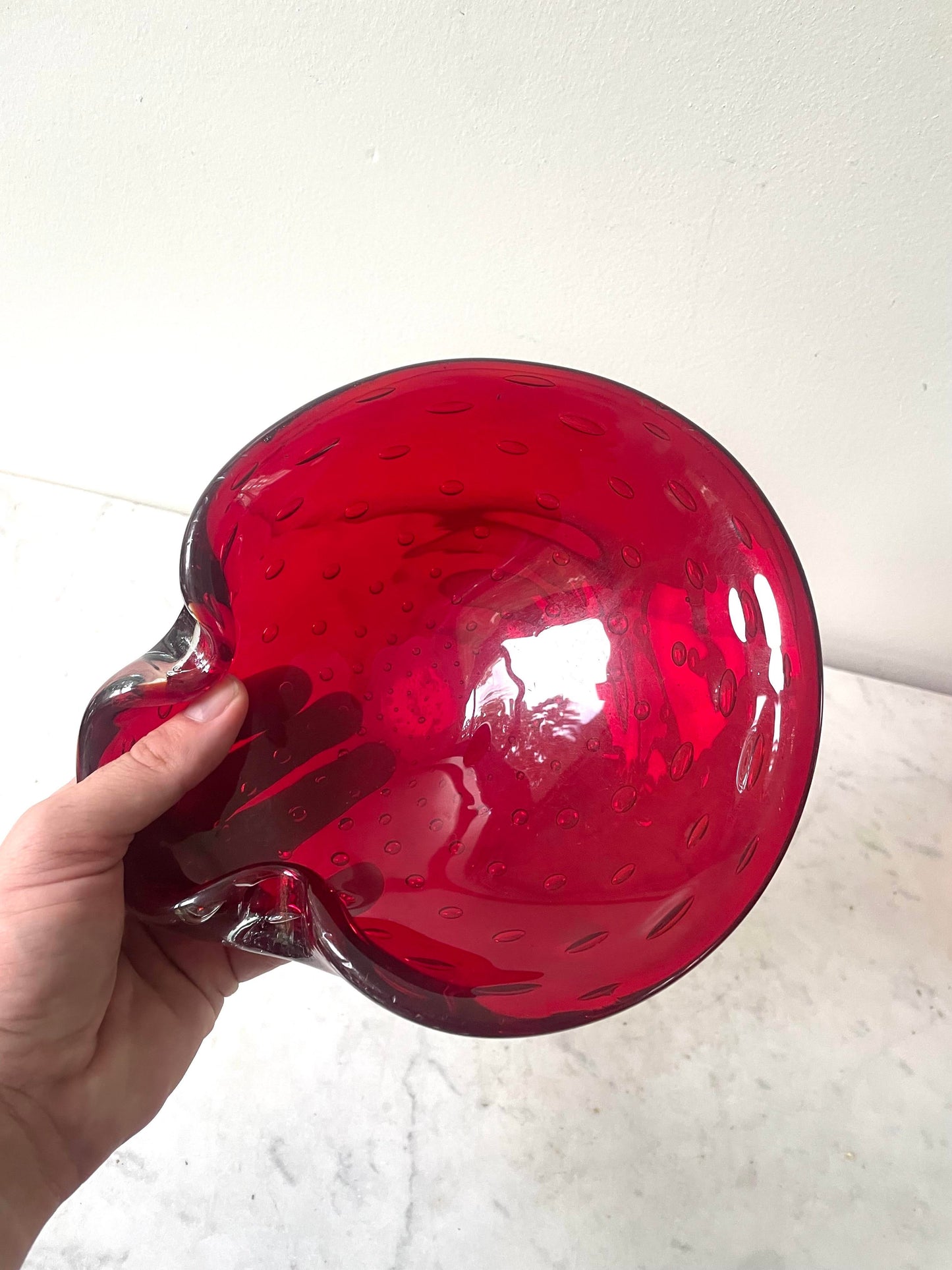 Mid Century Modern Murano Glass Ashtray, by Seguso