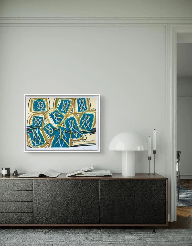 Barbara Beck 1992 Abstract Painting on Paper
