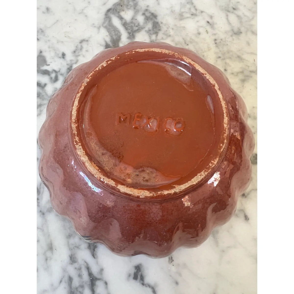Small Handpainted Terra Cotta Bowl