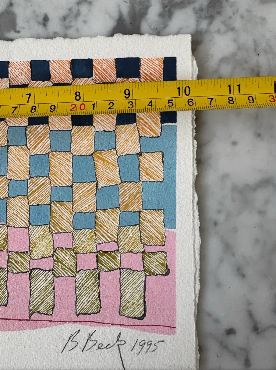 Barbara Beck 1995 Monocopia abstracta sobre papel