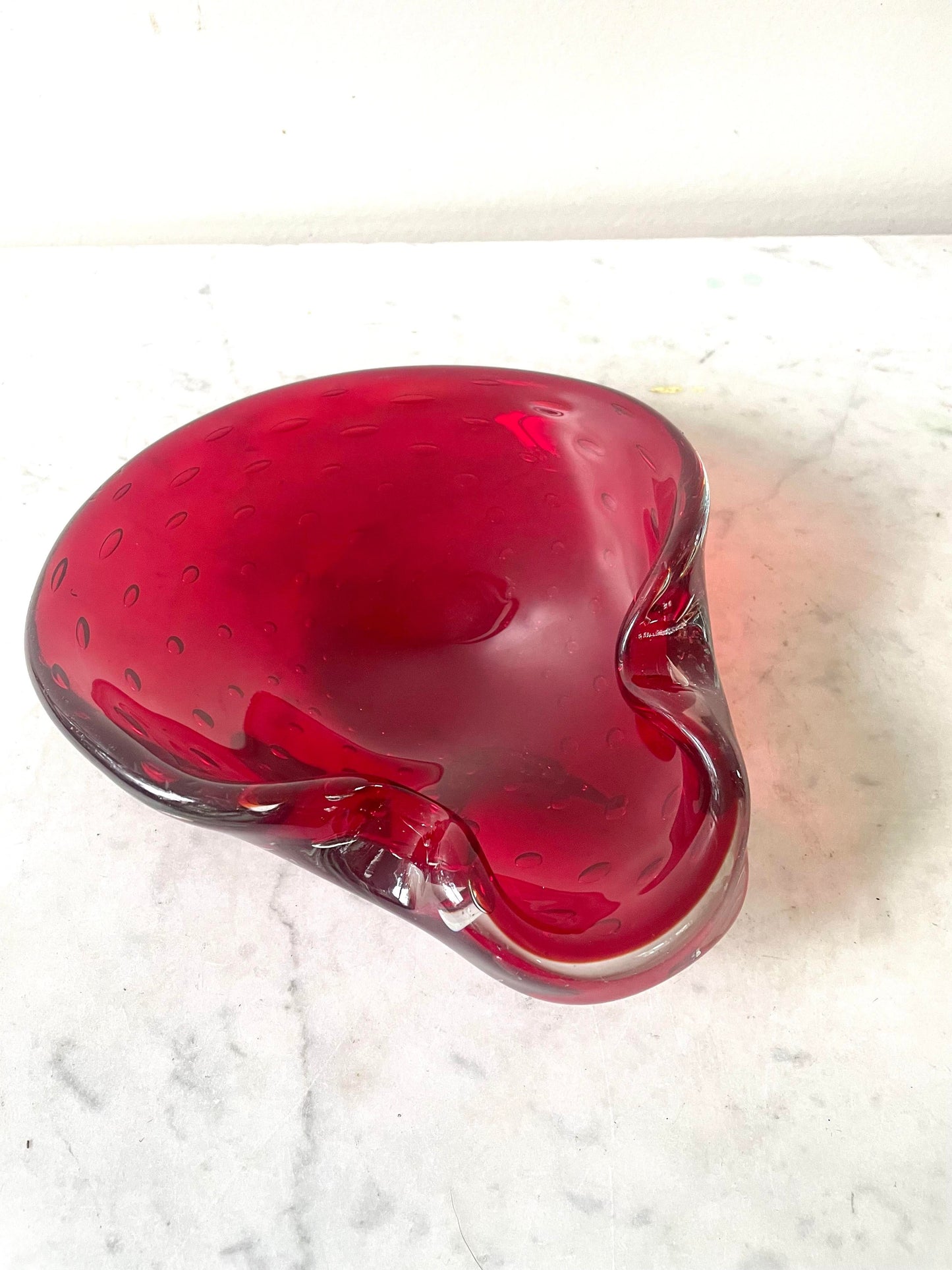 Mid Century Modern Murano Glass Ashtray, by Seguso
