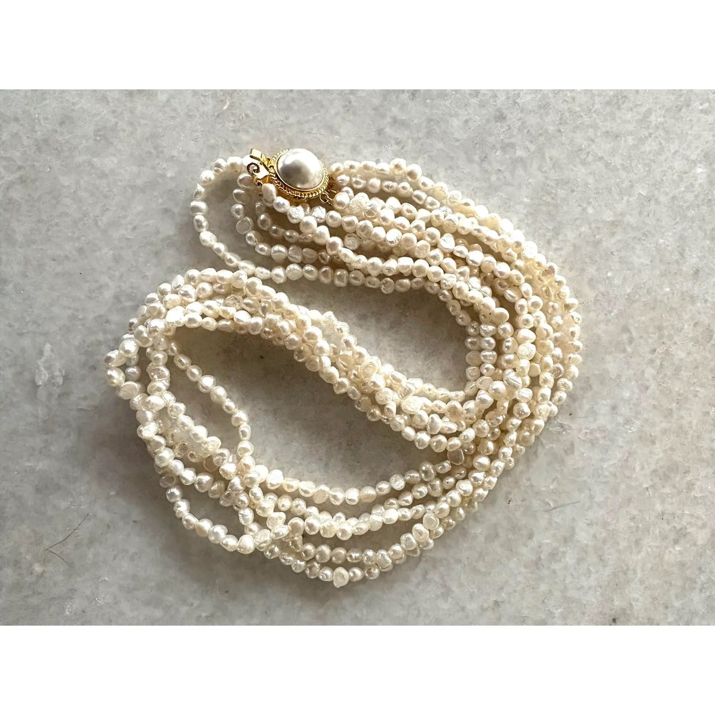 Vintage Freshwater Pearl Multi Strand Necklace