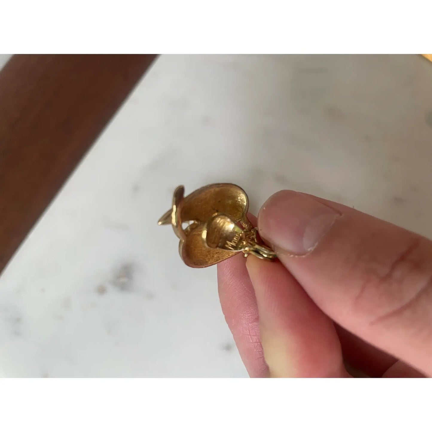 1950s Monet Gold Tone Clip Earrings