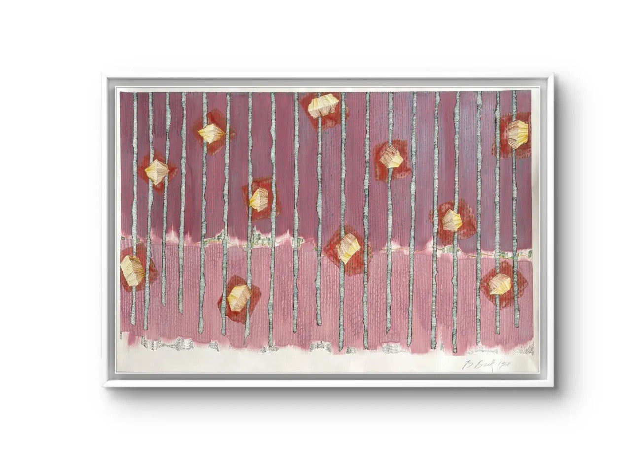 Barbara Beck 1988 Abstract Watercolor Painting on Paper