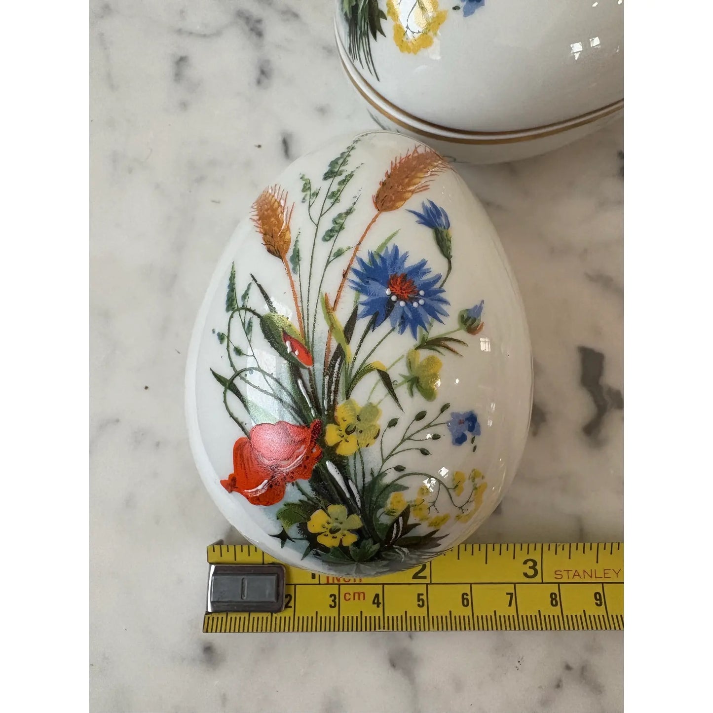 Limoges Francia Joyero o Cofre de Porcelana Pintado a Mano