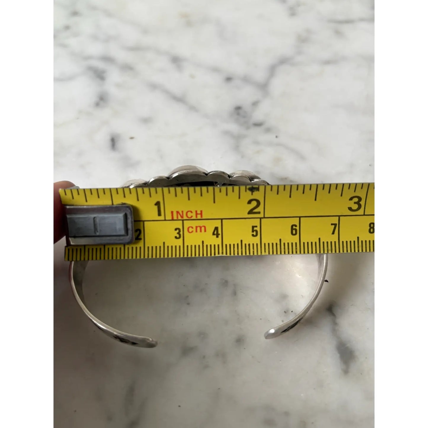 Pulsera de puño Navajo de plata de ley vintage, de Fred Harvey