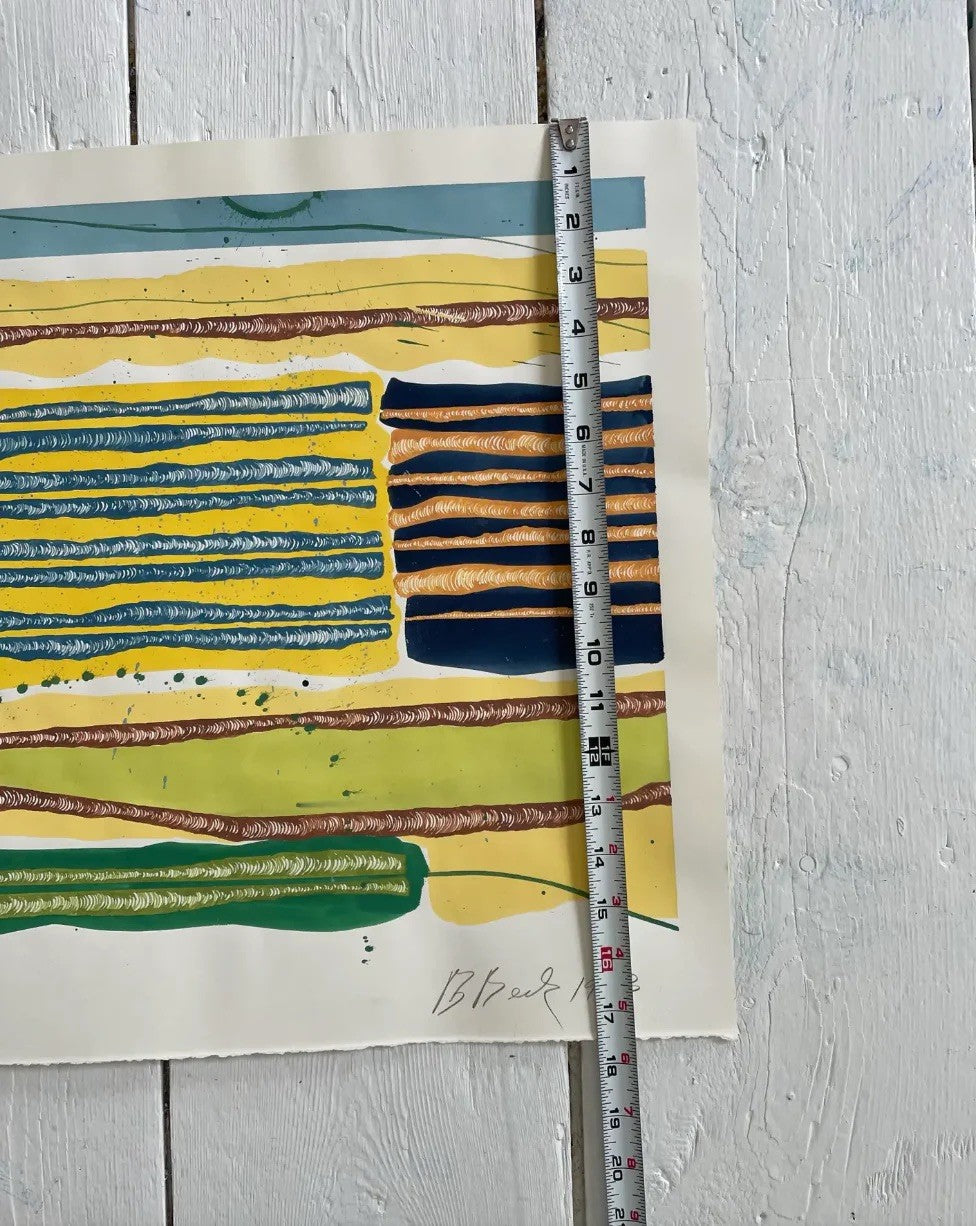 Barbara Beck 1993 Abstract Painting on Paper