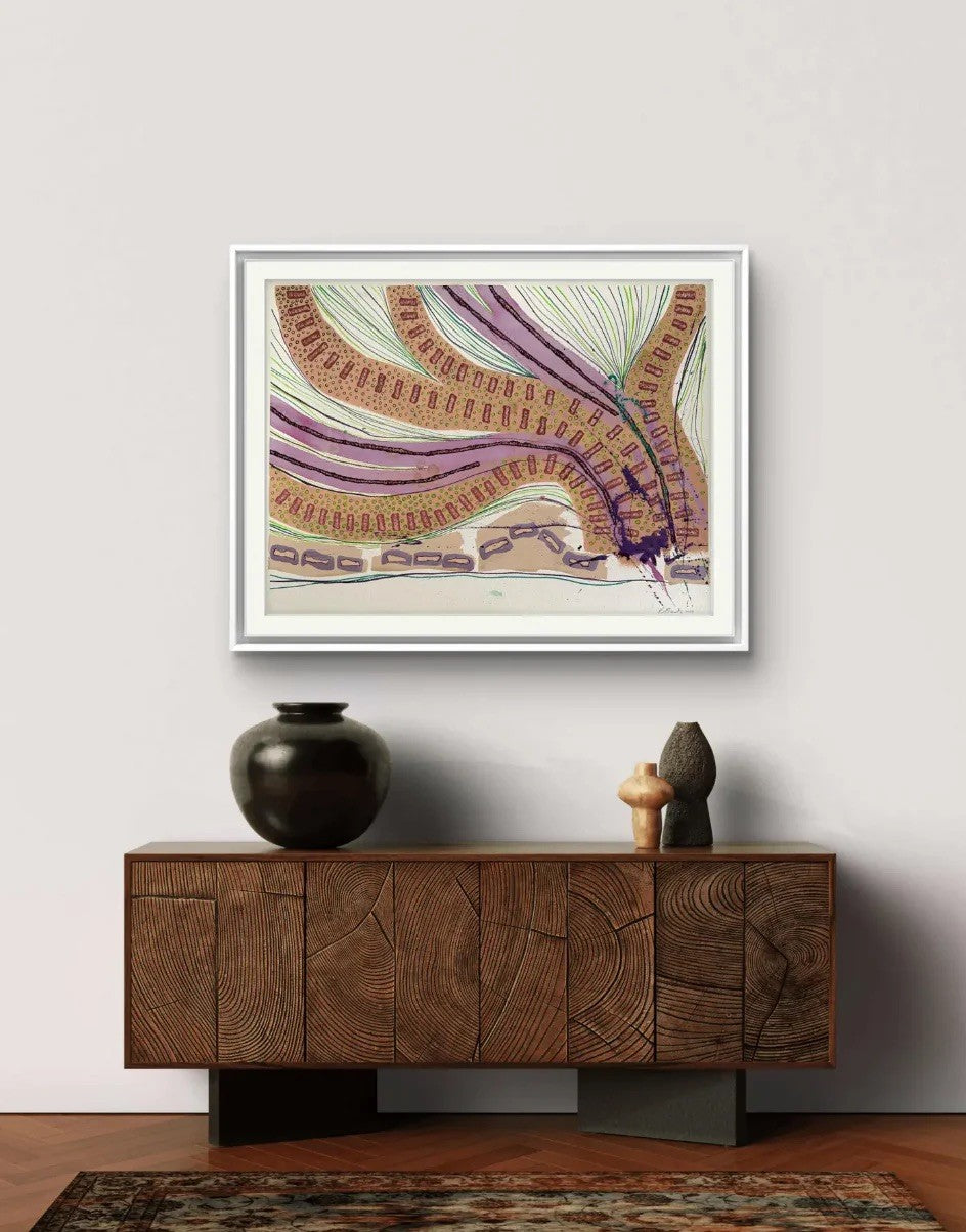 Barbara Beck 2003 Abstract Acrylic Painting on Paper
