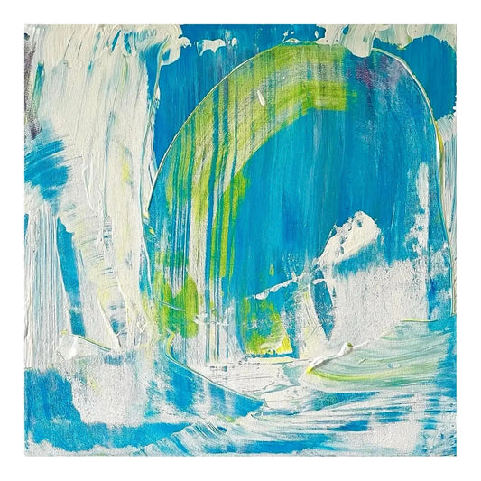 Matthew Izzo Acrylic Abstract Painting on Canvas, Titled Beach Day