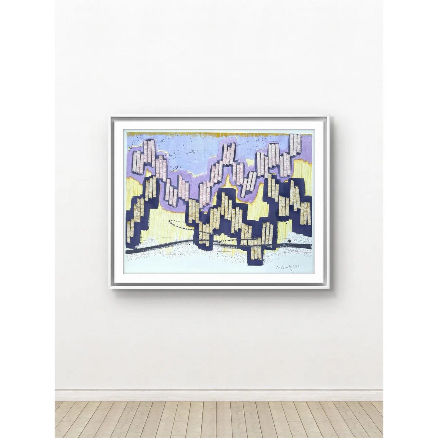 Barbara Beck 1987 Abstract Watercolor Painting on Paper - Signed/Dated