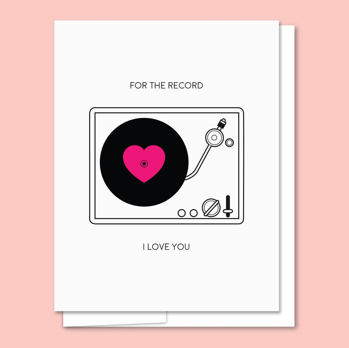 Quick Brown Fox Letterpress - For the Record - Letterpress Funny Love Card