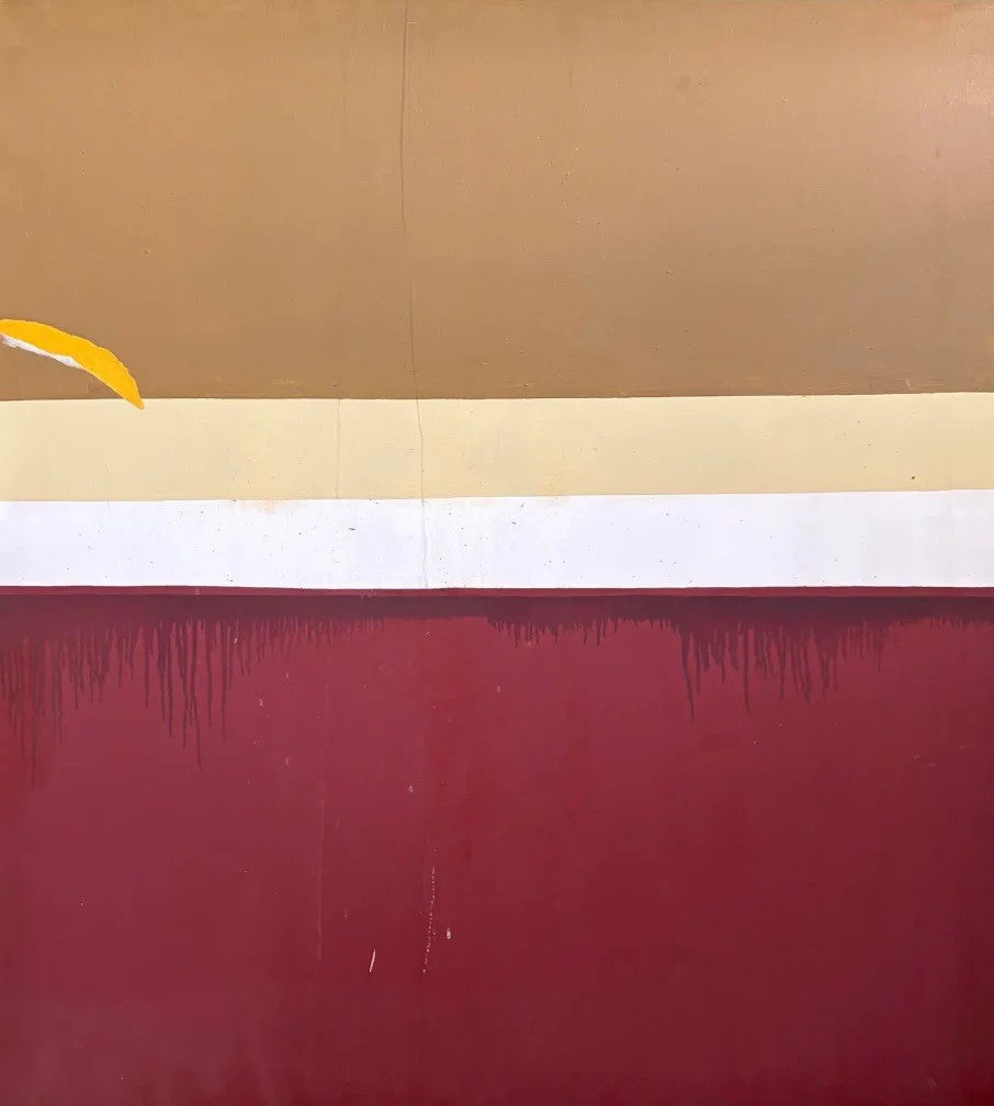 Barbara Beck 1960s Abstract Oil Painting on Canvas