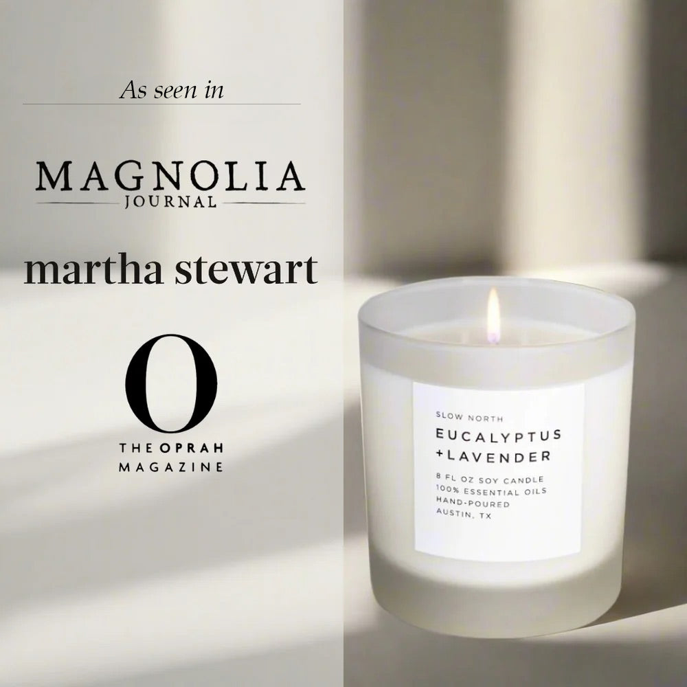 Slow North - Eucalyptus + Candle - 100% Essential Oils