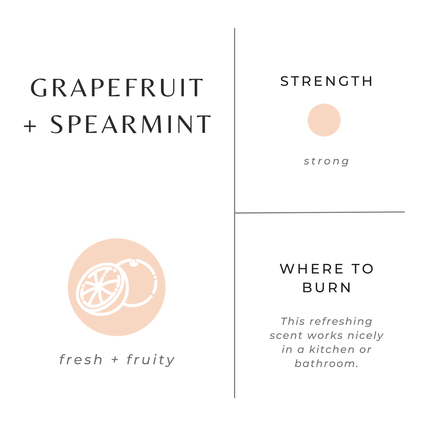 Slow North - Grapefruit + Spearmint Candle - 100% Essential Oils