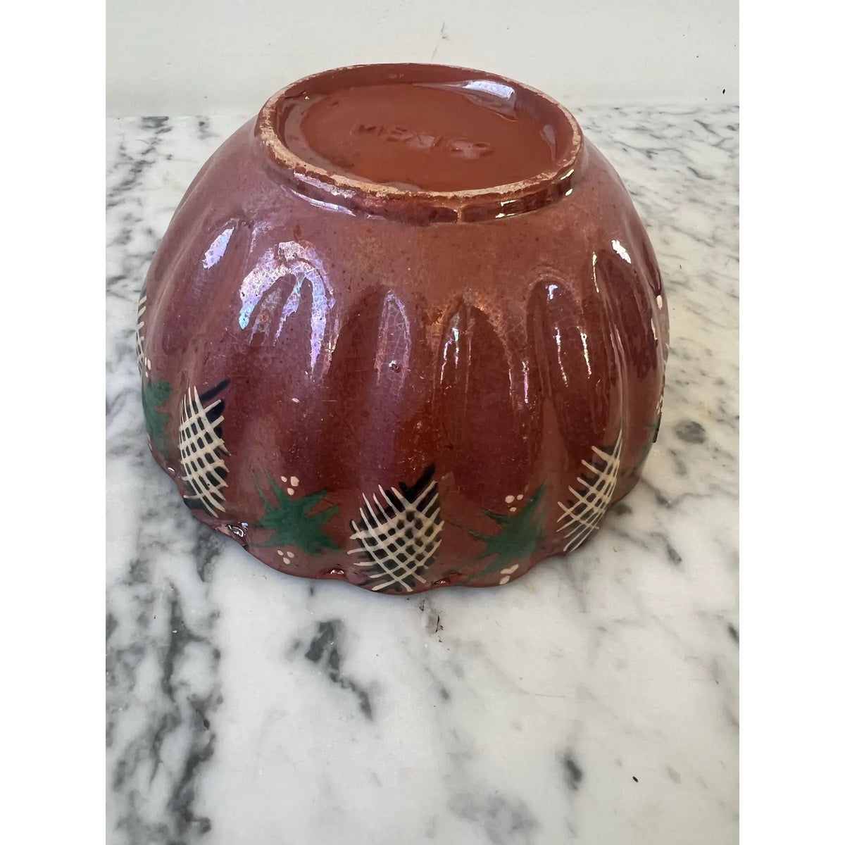 Small Handpainted Terra Cotta Bowl
