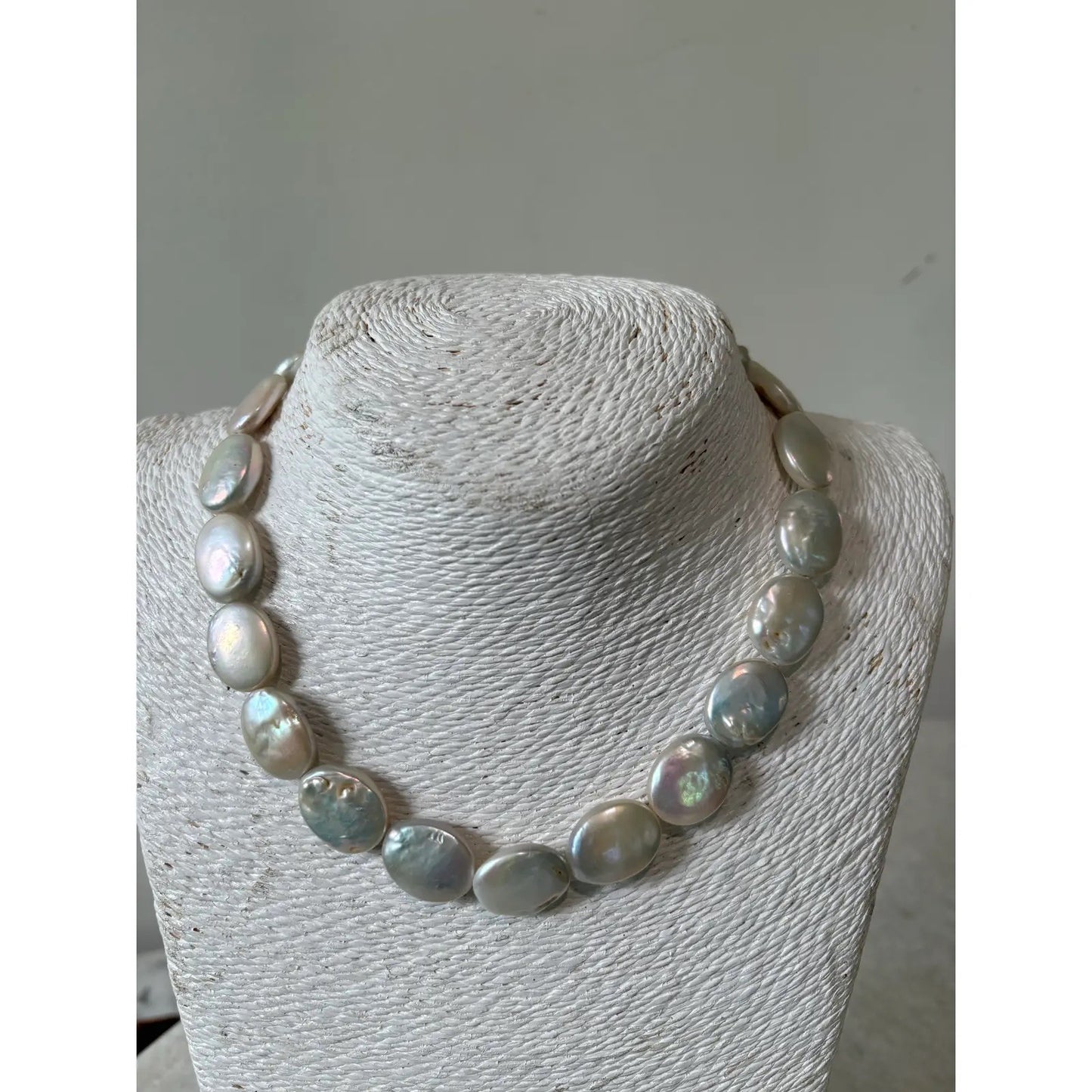 Vintage Pearl Beaded and Sterling Silver Necklace