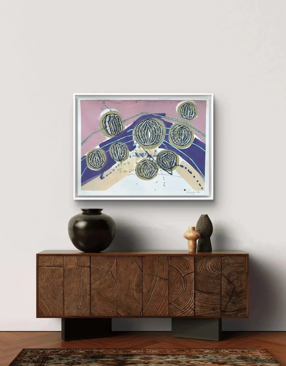 Barbara Beck 1992 Pintura abstracta sobre papel