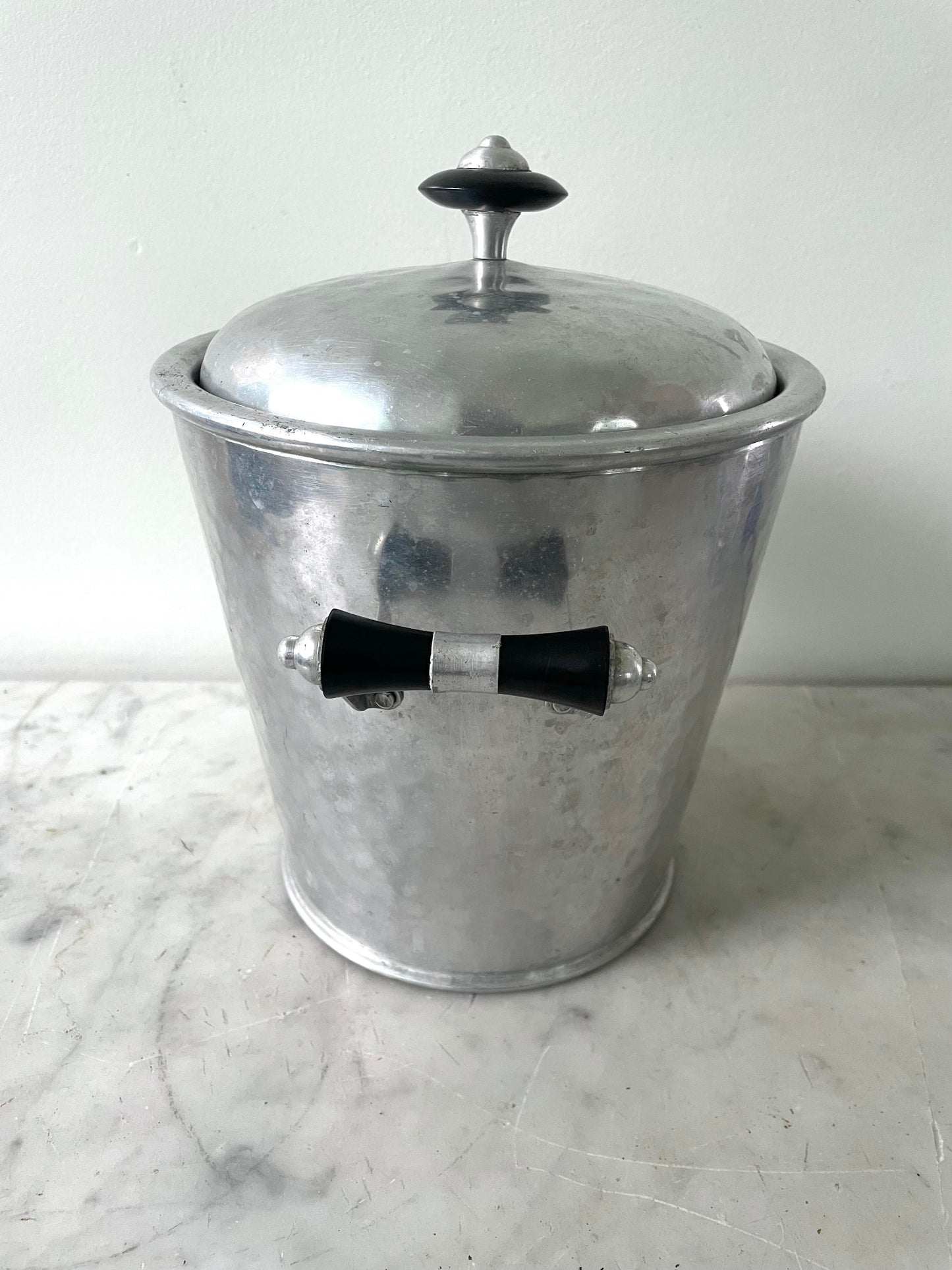 Vintage Aluminum Ice Bucket, Made in Spain