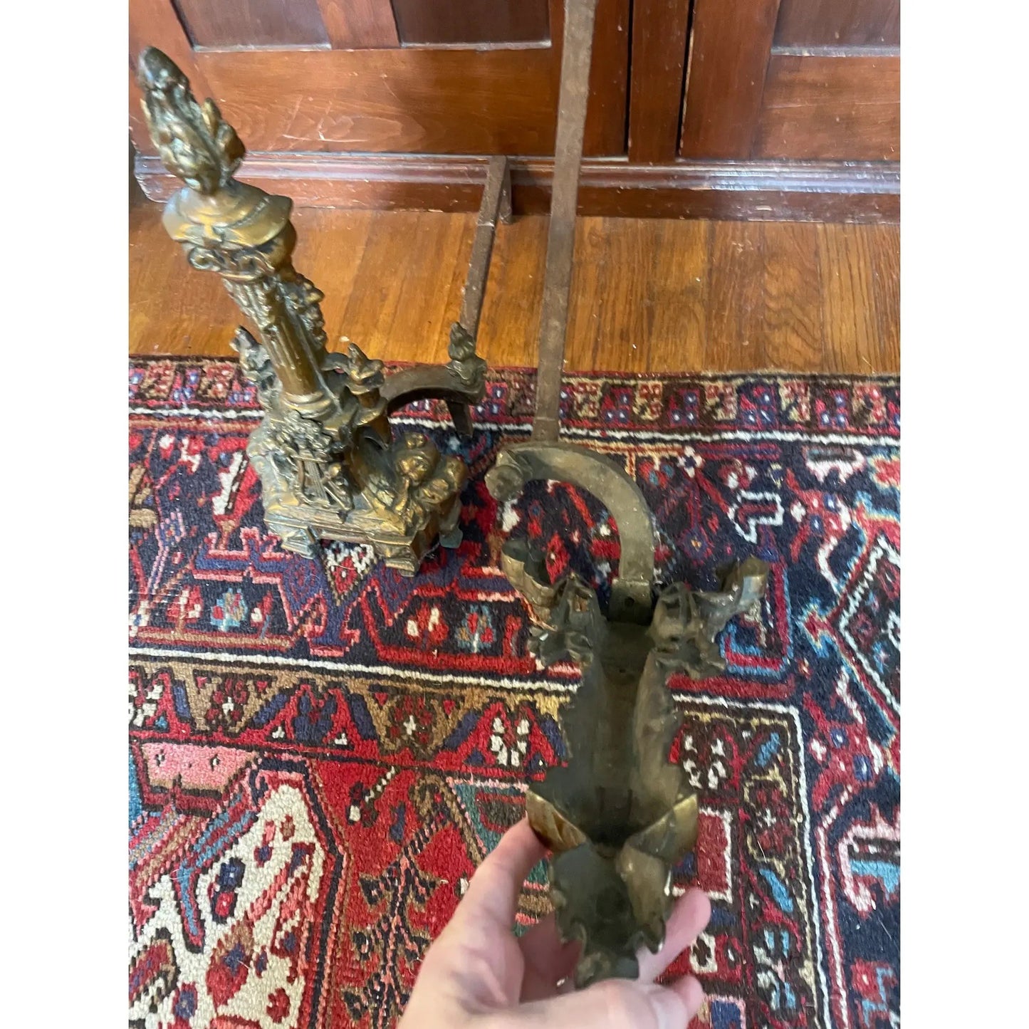 19th Century French Bronze Adirons - Pair