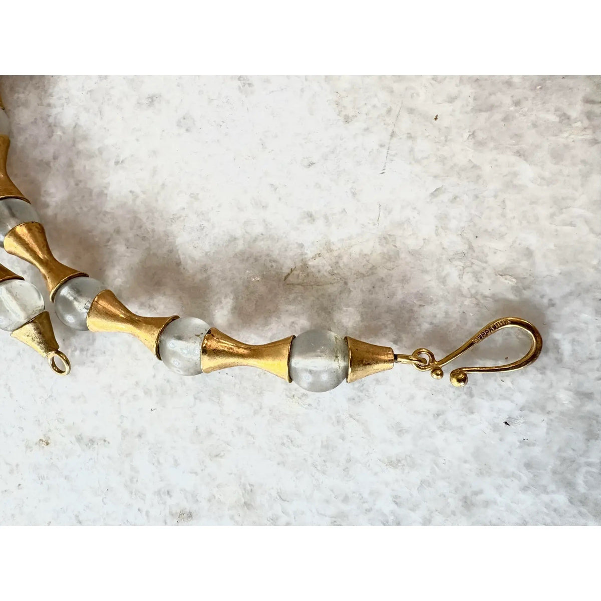 Moma 22k Gold Plated and Crystal Beaded Museum Collection Necklace