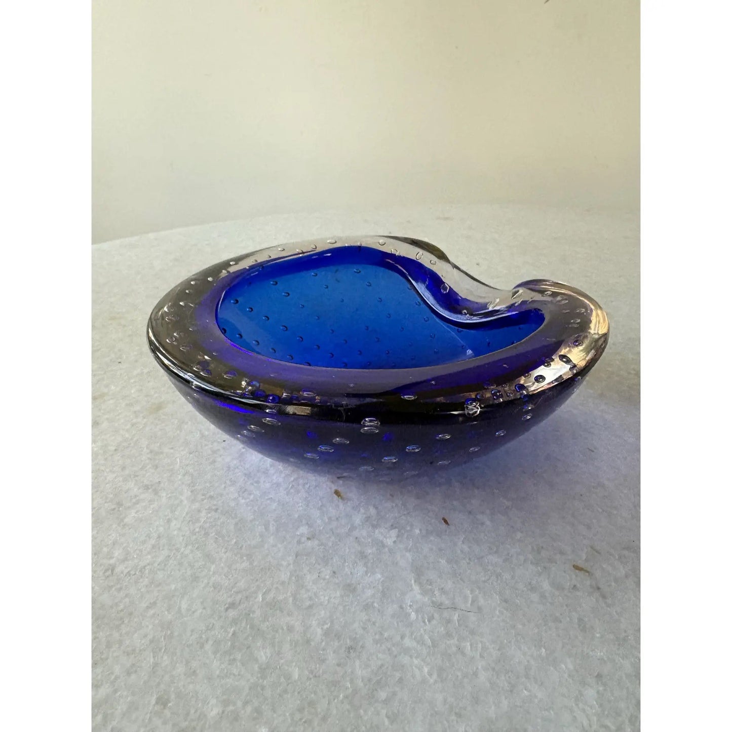 Barovier & Toso Murano Cobalt Blue Glass Bowl