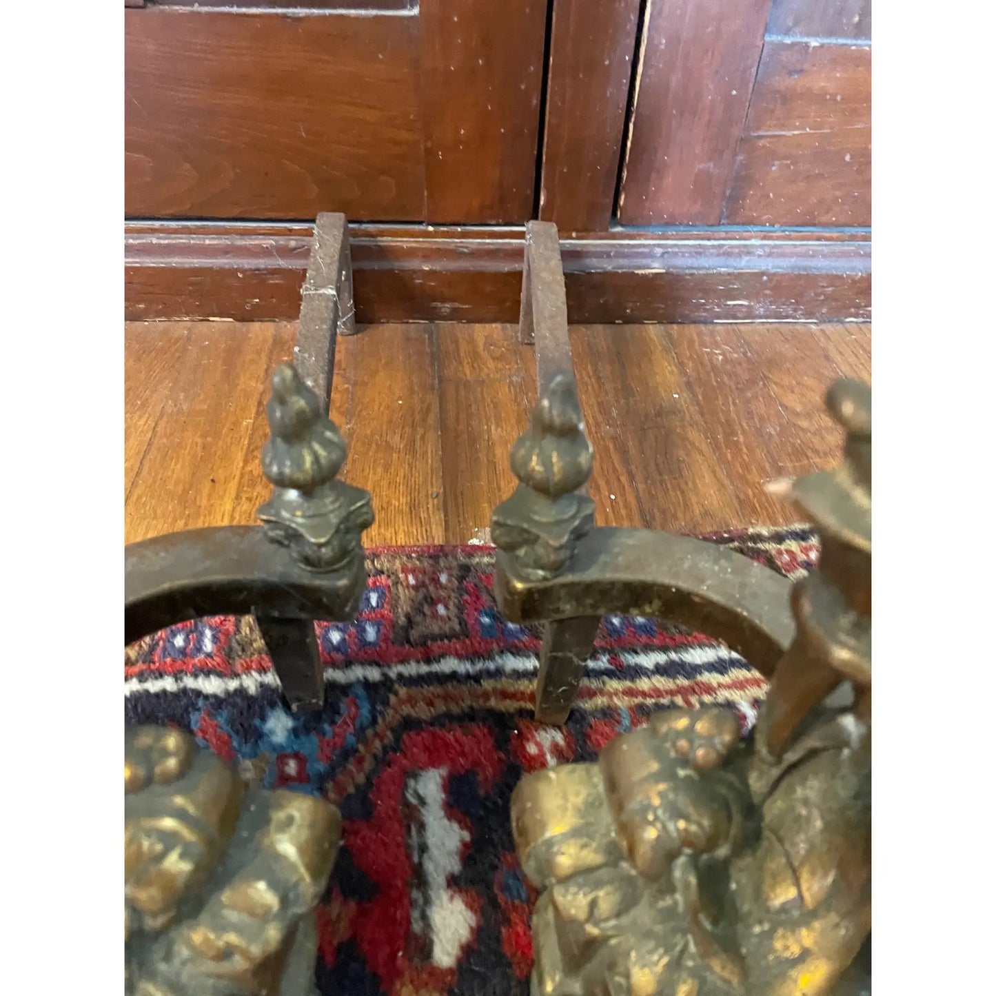 19th Century French Bronze Adirons - Pair