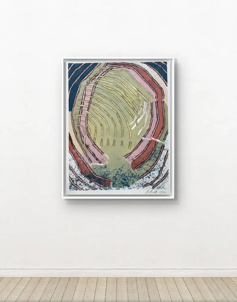 Barbara Beck 1992 Abstract Painting on Paper