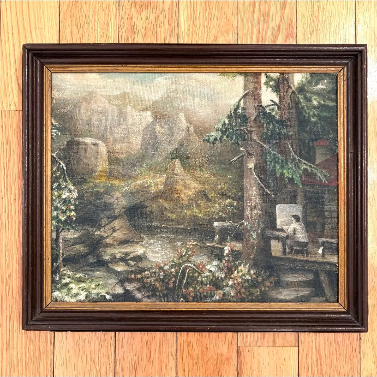 Lovely Landscape Painting Oil on Canvas Panel