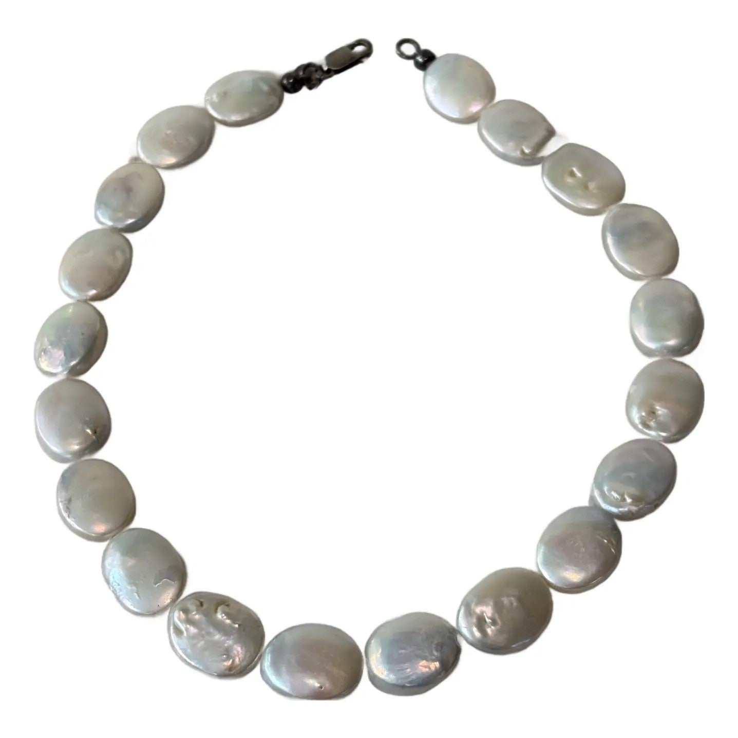 Vintage Pearl Beaded and Sterling Silver Necklace