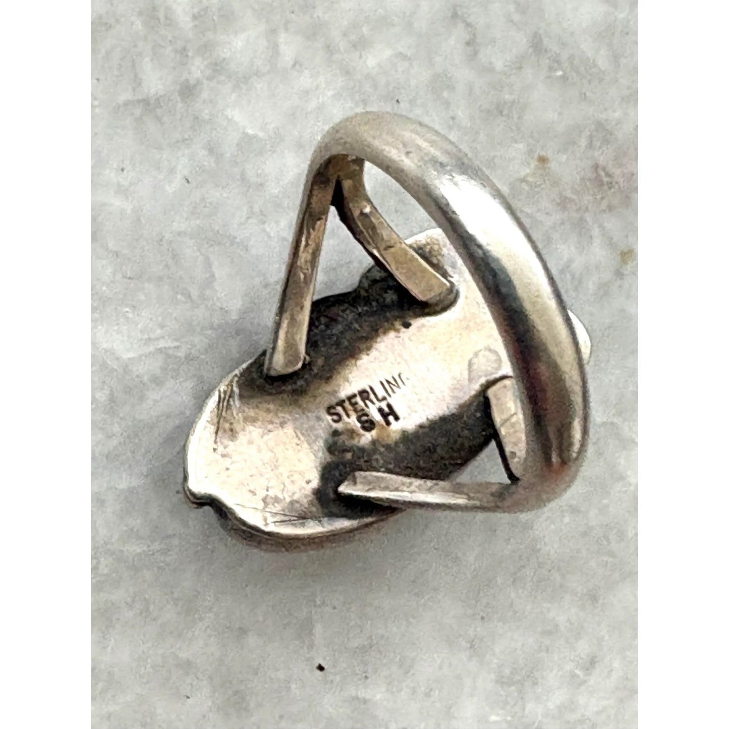 Anillo de plata de ley y turquesa vintage