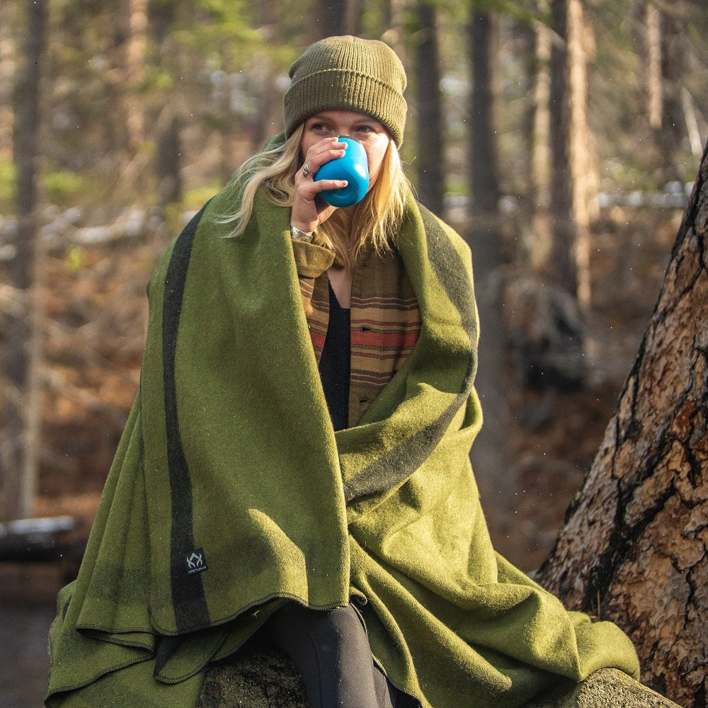 Catskills Wool Blanket - Hunter