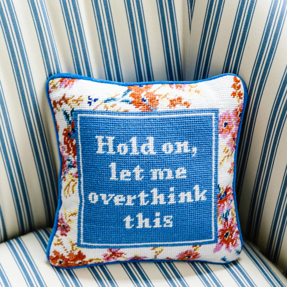 Furbish Studio - Overthink Needlepoint Pillow