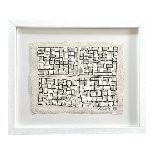 Barbara Beck 1991 Ink on Paper, Cut Paper Collage - Signed/Dated